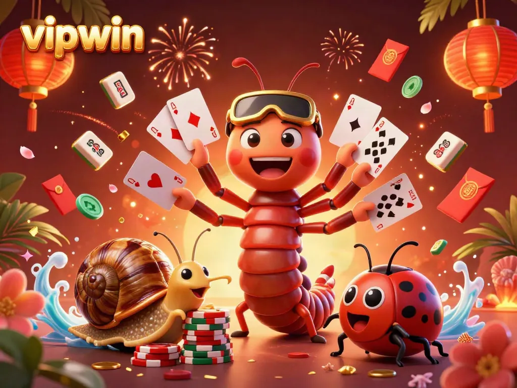 Experience exhilarating gameplay at vipwin with our creative casino scene full of characters and vibrant elements.