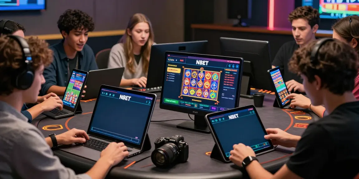 Players enjoying diverse games on https://nbet.group/ in a vibrant, tech-savvy environment.