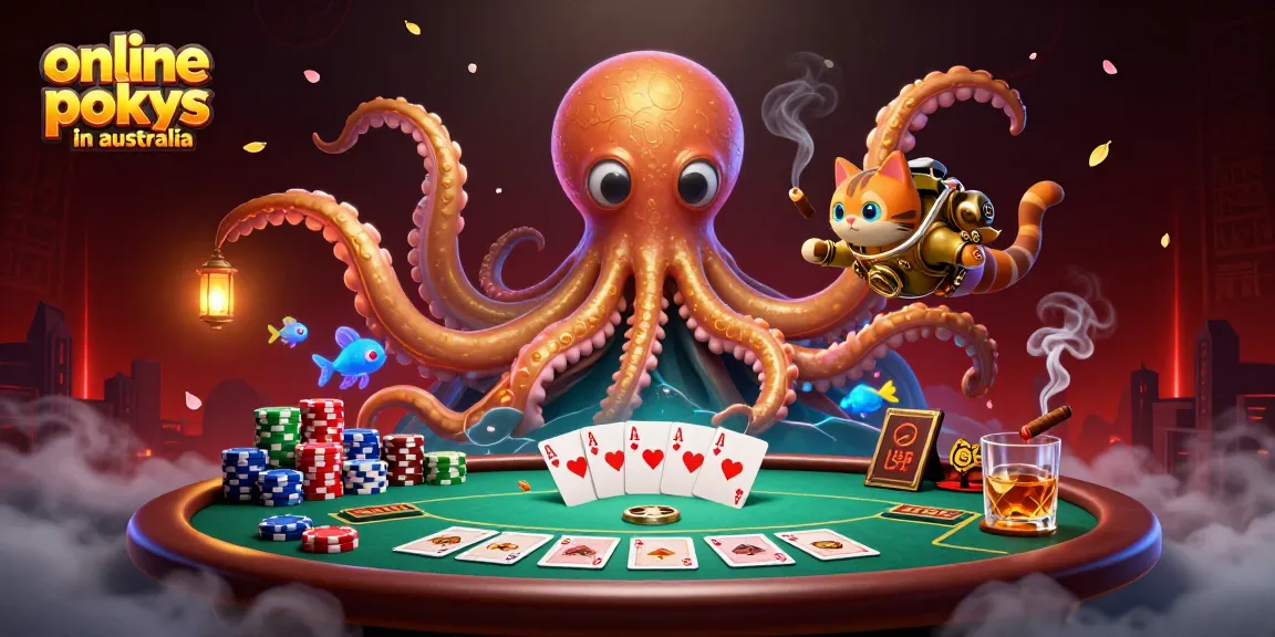 Experience thrilling action with online pokies in Australia, showcased alongside vibrant casino elements.